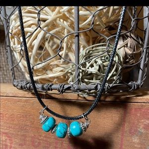 NEW! Handmade Boho Turquoise /Silver Necklace